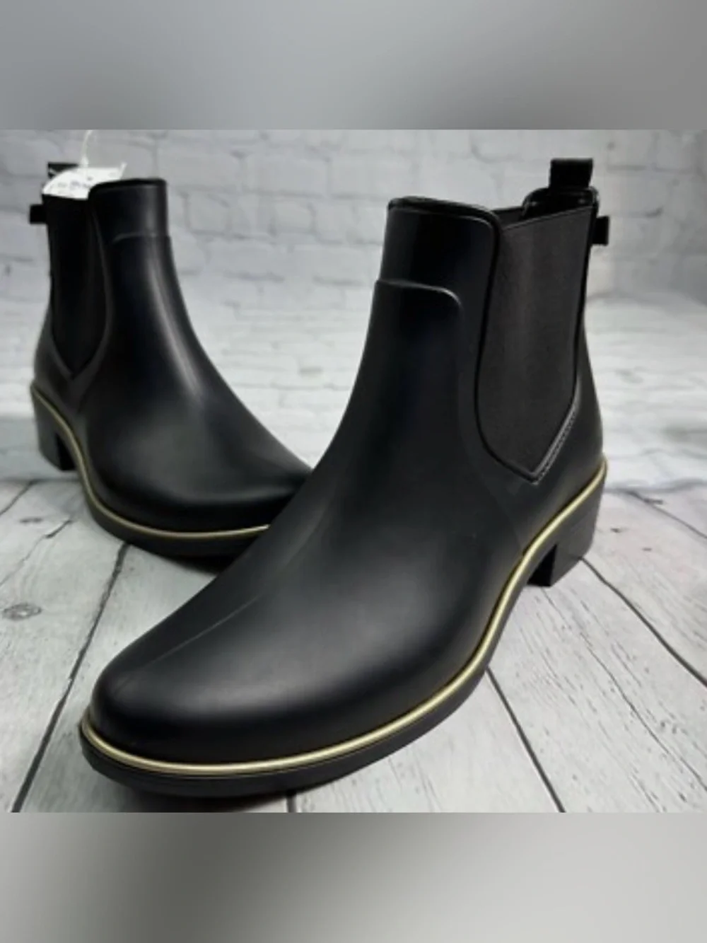 NWOB Kate Spade Womens Sedgewick Black Rain Boots Pull On Size 9